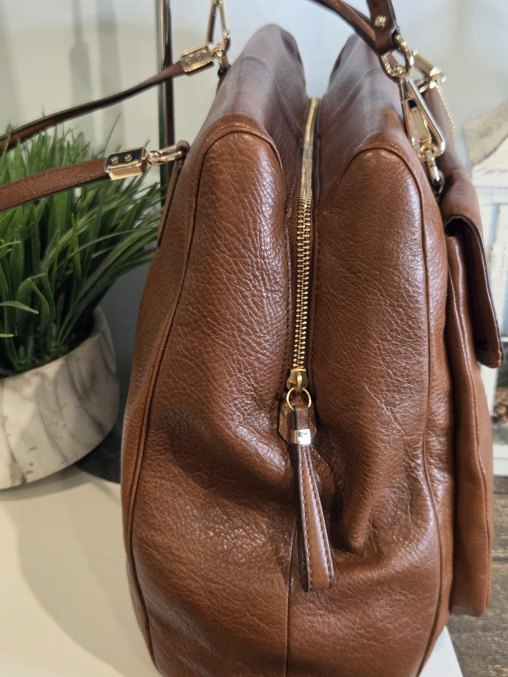 Coach Madison Madeline Leather Satchel With Gold Tone Hardware - Picture 4 of 16